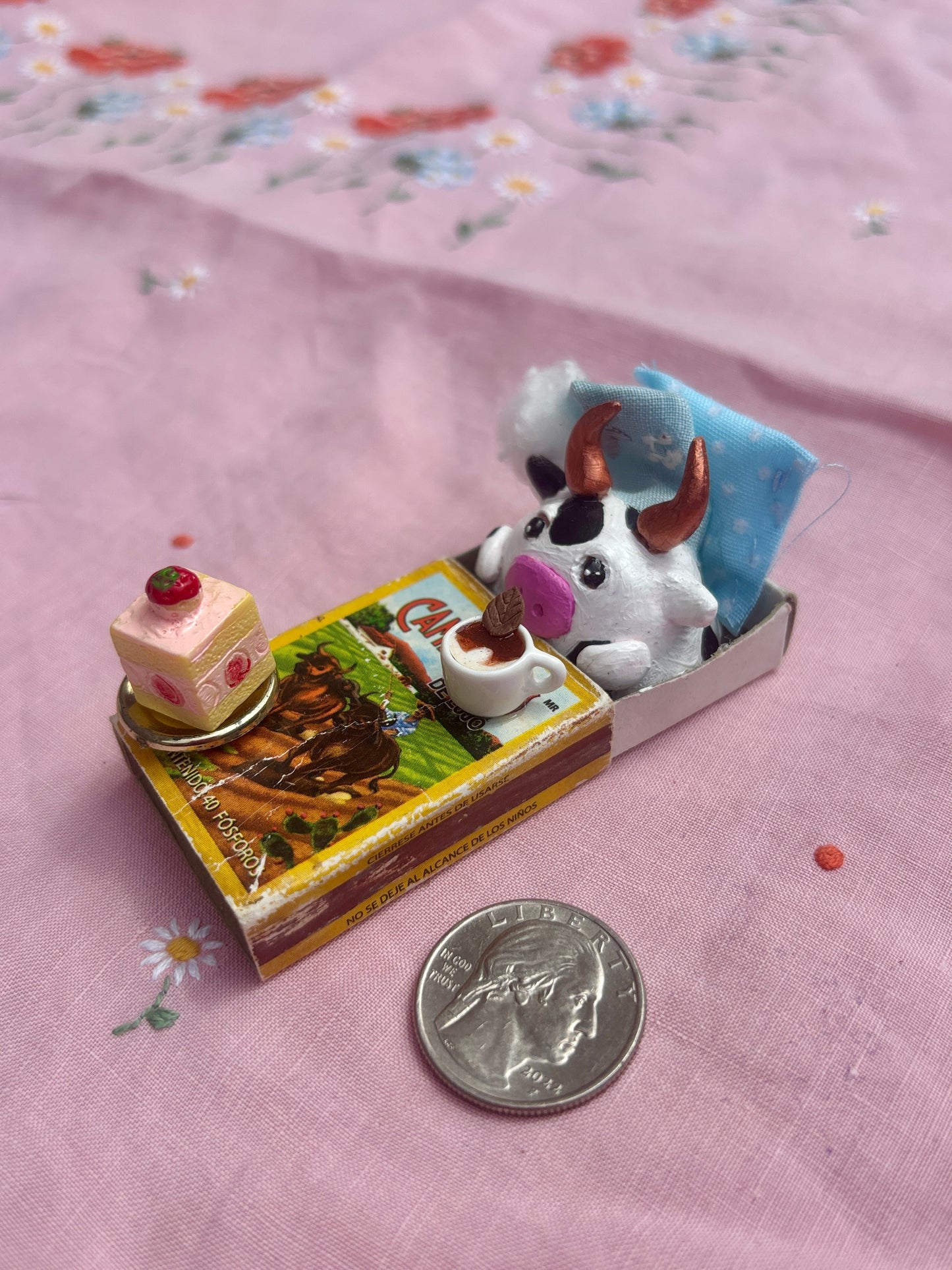 Matchbook Mini (Cow with Cake Slice)