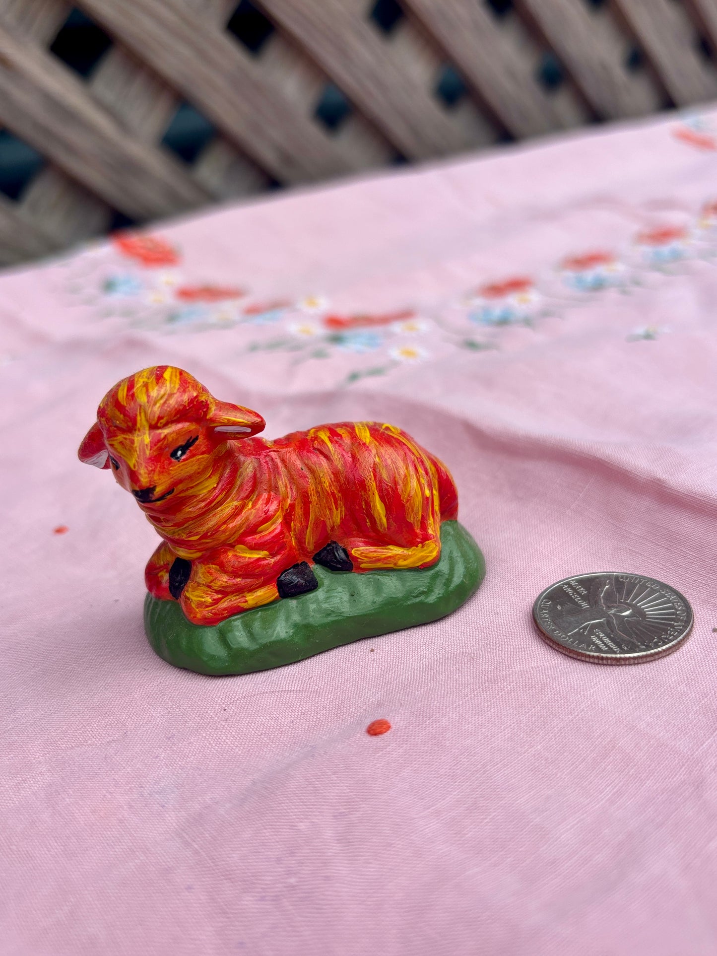 Funky Nativity Fire Lamb