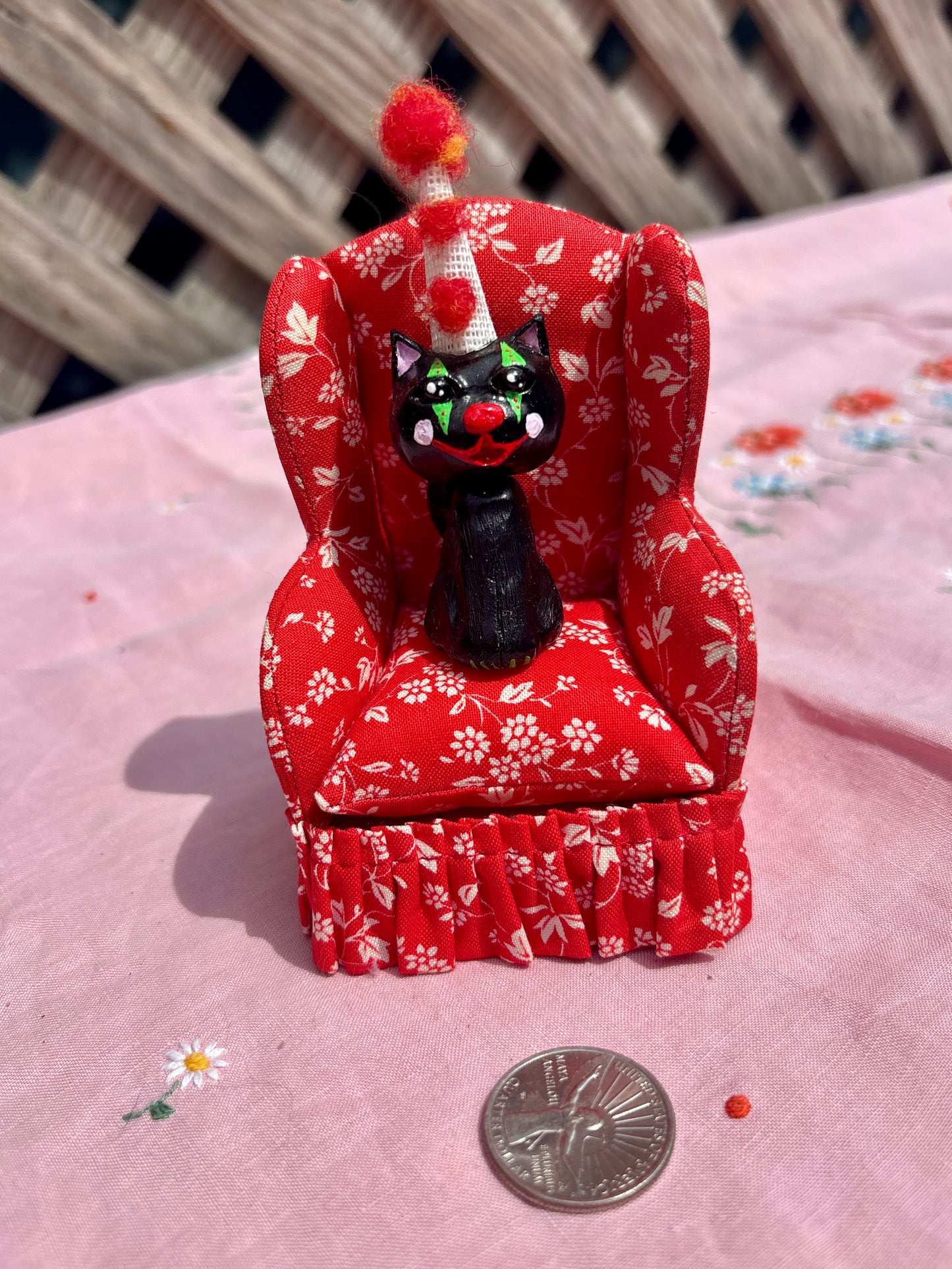 Clown Cat in Chair
