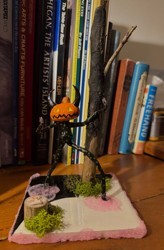 The Halloween Pumpkin Creature of the Forest