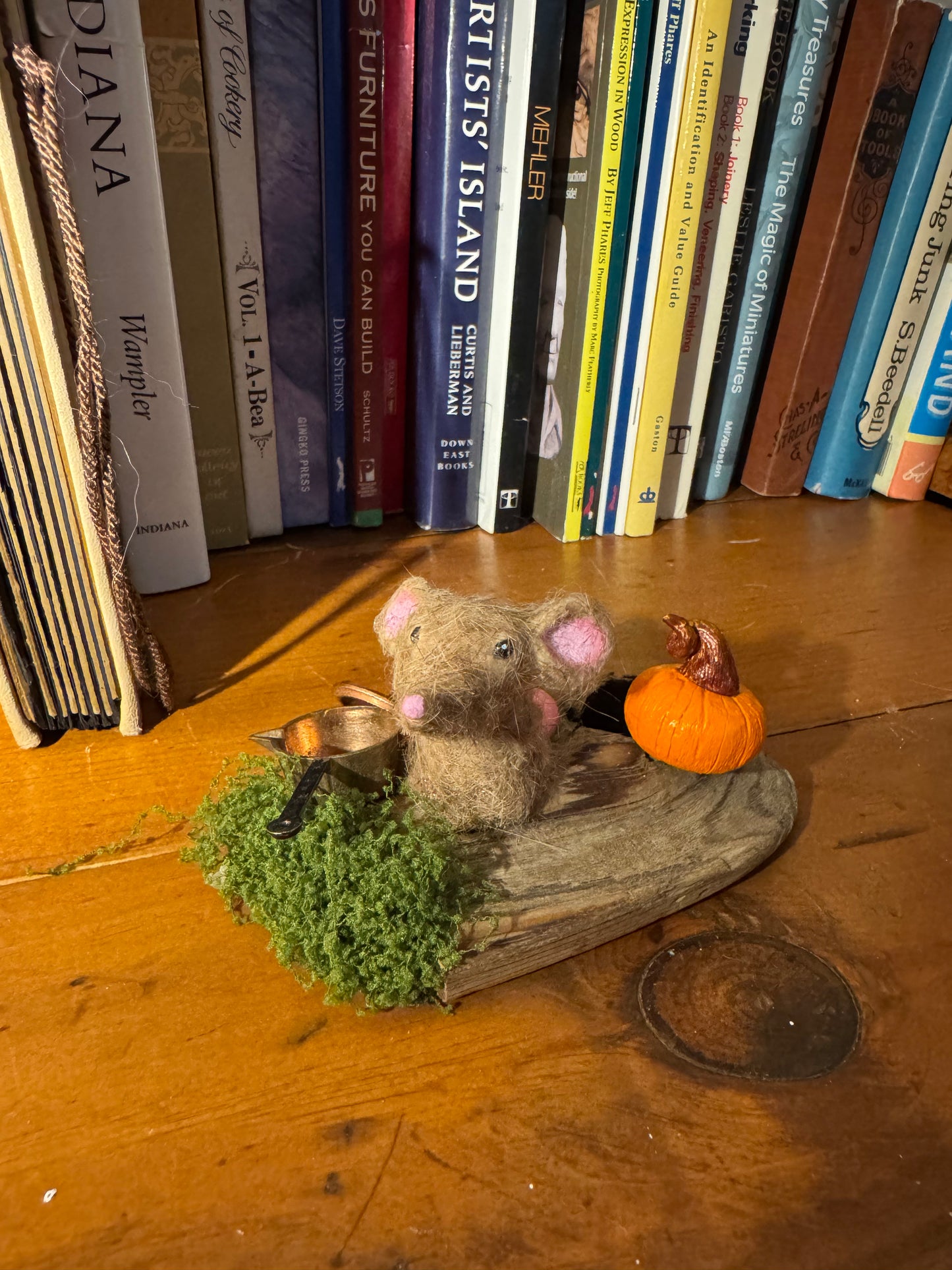 Field Mouse With A Pumpkin & A Pot
