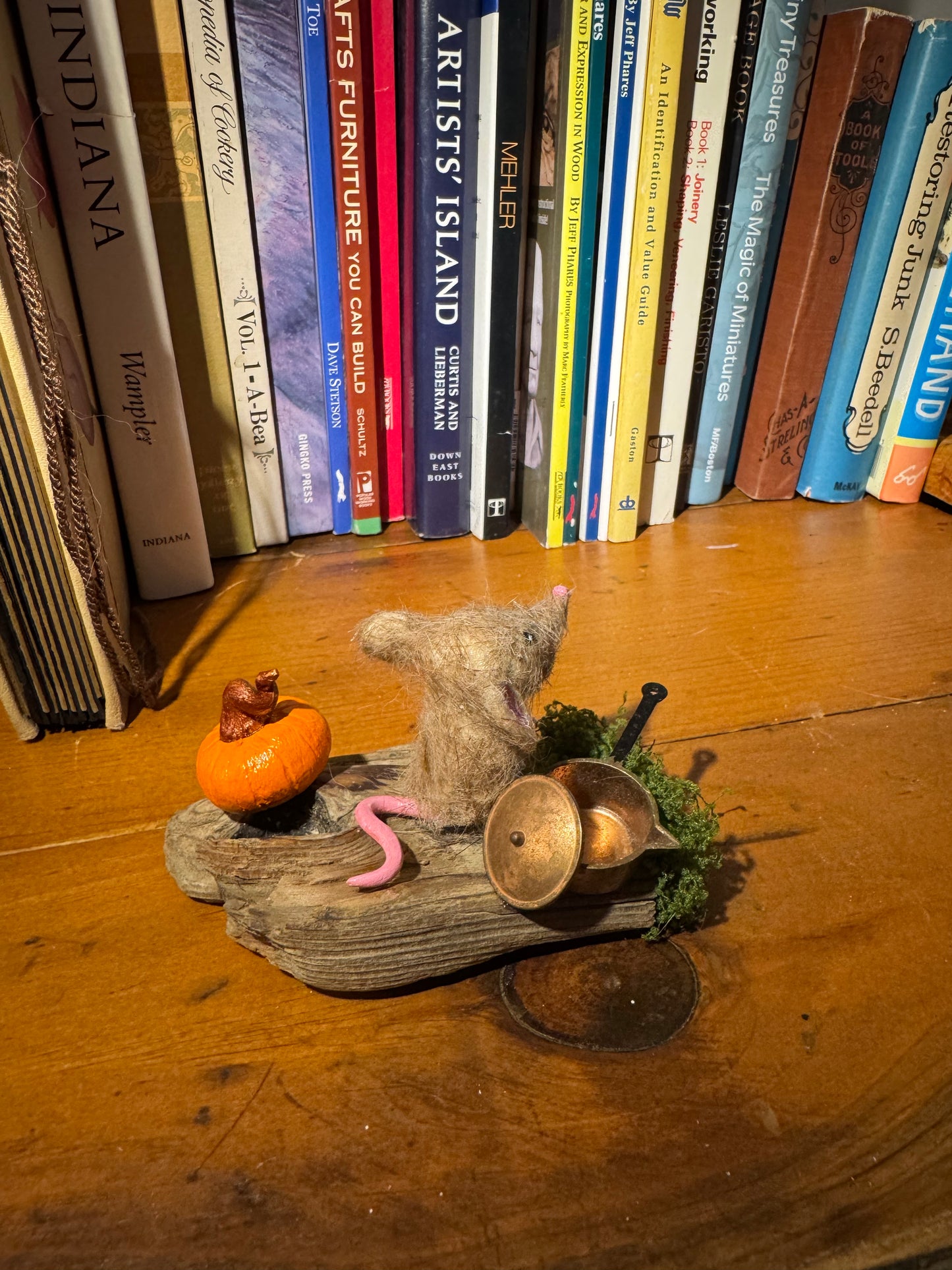 Field Mouse With A Pumpkin & A Pot