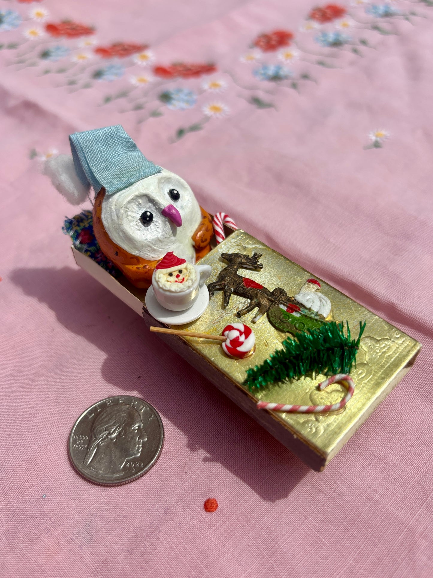 Matchbook Mini Ornament (Xmas Owl)