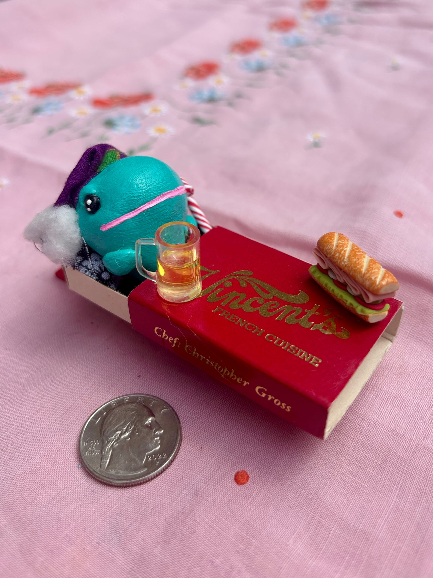 Matchbook Mini Ornament (Poboy Whale)