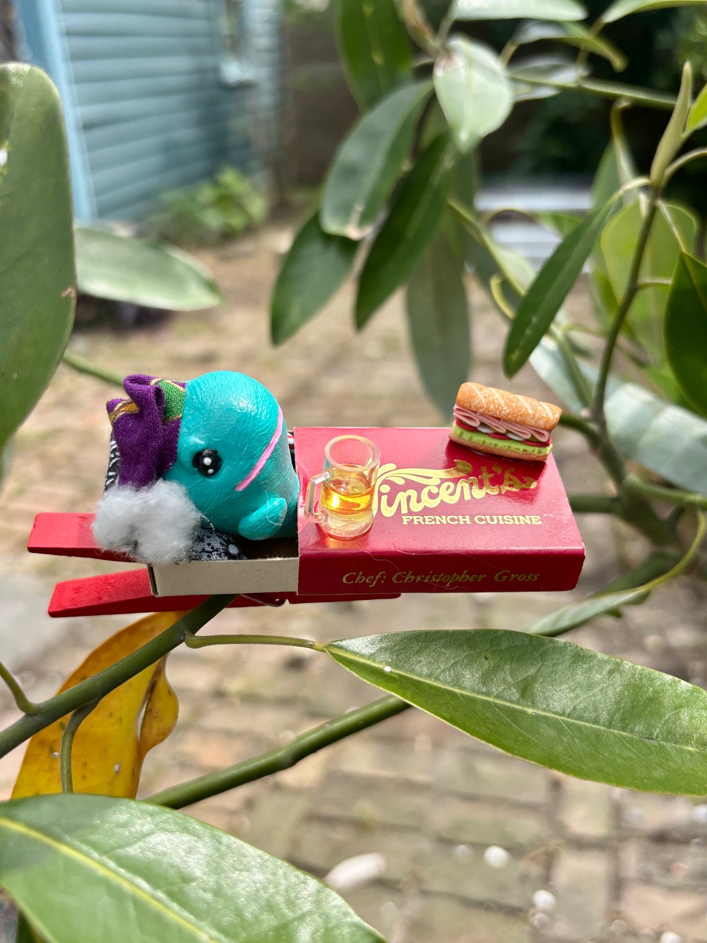 Matchbook Mini Ornament (Poboy Whale)